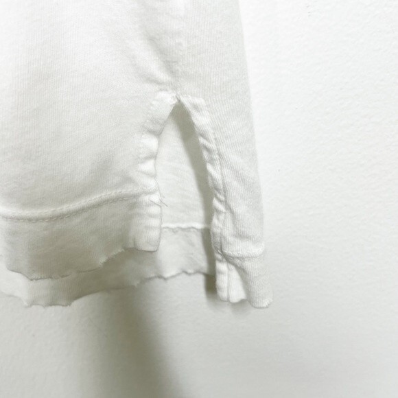 Current Elliott Women's Size Small White Perfect V Neck Distressed Tank Top - Picture 5 of 11